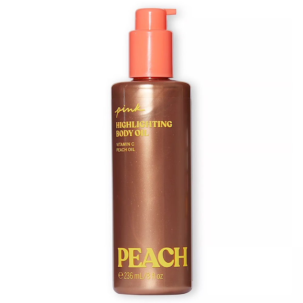NWT Victoria’s Secret Pink Shimmer Peach Highlighting Body Glow Oil